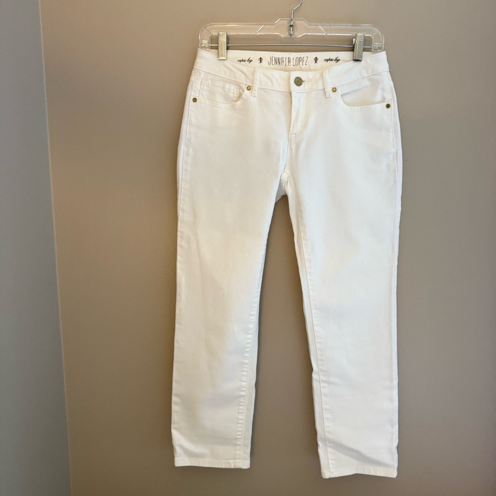 Jennifer‎ Lopez Women's Straight Leg Capri Jeans White Size 2